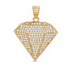 Thumbnail Image 0 of Cubic Zirconia Diamond Necklace Charm in 10K Gold