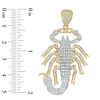 Thumbnail Image 1 of Cubic Zirconia Pavé Scorpion Necklace Charm in 10K Gold