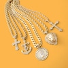 Thumbnail Image 2 of Cubic Zirconia Pavé Crucifix Necklace Charm in 10K Two-Tone Gold