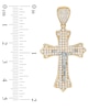 Thumbnail Image 4 of Cubic Zirconia Pavé Crucifix Necklace Charm in 10K Two-Tone Gold