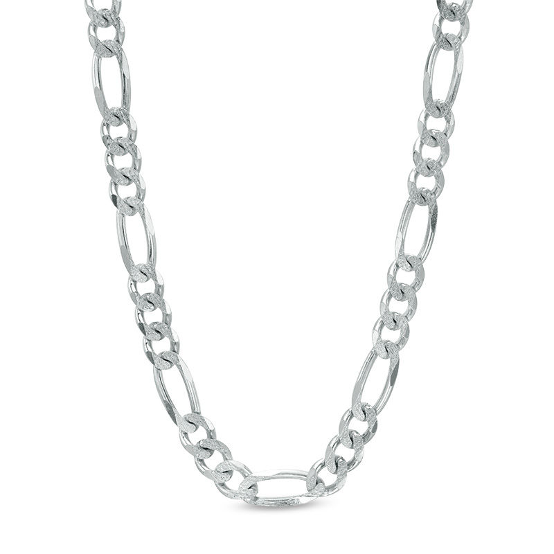 Main Image 1 of 180 Gauge Figaro Chain Necklace in Sterling Silver - 30"