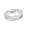 Thumbnail Image 0 of 6mm Diamond-Cut Arrow Band in Sterling Silver - Size 10