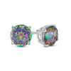 Thumbnail Image 1 of 6mm Mystic Fire® Topaz Solitaire Stud Earrings in Sterling Silver