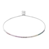 Thumbnail Image 1 of Multi-Color Cubic Zirconia Bolo Bracelet in Sterling Silver - 9.5"
