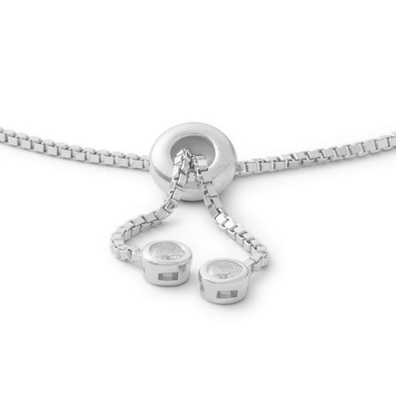 Main Image 2 of Multi-Color Cubic Zirconia Bolo Bracelet in Sterling Silver - 9.5"