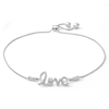 Thumbnail Image 1 of Sterling Silver Diamond Accent Lowercase "love" Bolo Bracelet - 9.5"