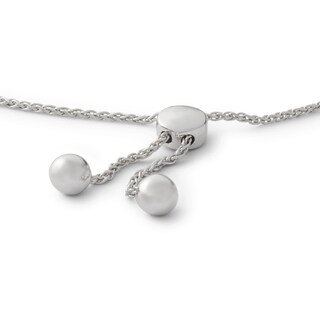 Sterling Silver Diamond Accent Lowercase "love" Bolo Bracelet - 9.5"
