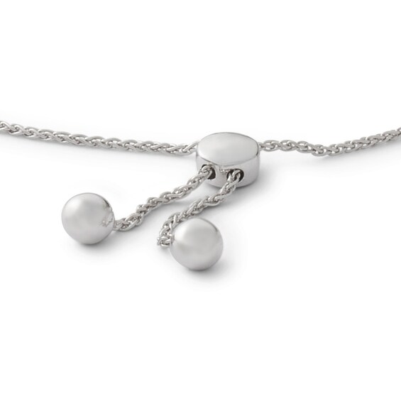 Sterling Silver Diamond Accent Lowercase "love" Bolo Bracelet - 9.5"