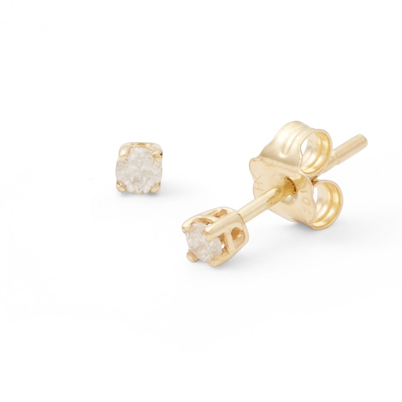 1/ CT. T.W. Diamond Solitaire Stud Earrings in 10K Gold