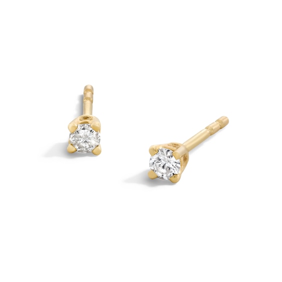 1/ CT. T.W. Diamond Solitaire Stud Earrings in 10K Gold