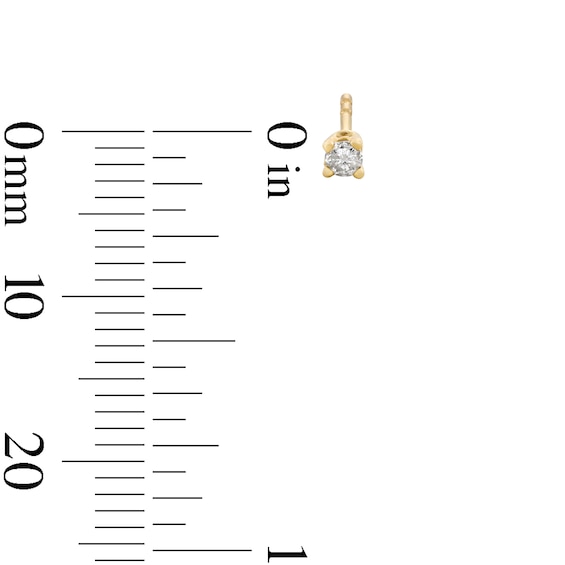 1/10 CT. T.W. Diamond Solitaire Stud Earrings in 10K Gold