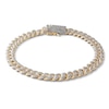 Thumbnail Image 1 of 1 CT. T.W. Diamond Pavé Curb Link Bracelet in Sterling Silver with 14K Gold Plate - 8.75"