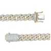 Thumbnail Image 5 of 1 CT. T.W. Diamond Pavé Curb Link Bracelet in Sterling Silver with 14K Gold Plate - 8.75"