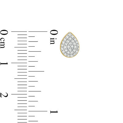 1/5 CT. T.W. Composite Diamond Teardrop Stud Earrings in 10K Gold