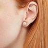 Thumbnail Image 2 of 1/2 CT. T.W. Diamond Double Frame Stud Earrings in 10K Gold