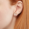 Thumbnail Image 3 of 10K Gold 1/2 CT. T.W. Diamond Double Frame Studs