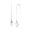 Thumbnail Image 1 of Made in Italy Triple Open Star Dangle Threader Earrings in Sterling Silver