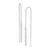 Thumbnail Image 1 of Made in Italy Diamond-Cut Stacked Mini Discs Threader Earrings in Sterling Silver