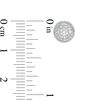 Thumbnail Image 2 of Cubic Zirconia Pavé Beaded 8mm Ball Stud Earrings in Sterling Silver