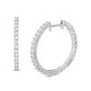 Thumbnail Image 0 of 1 CT. T.W. Diamond Inside-Out Hoop Earrings in Sterling Silver