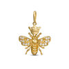 Thumbnail Image 0 of Cubic Zirconia Bumblebee with Crown Necklace Charm in 10K Solid Gold