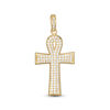 Thumbnail Image 1 of Cubic Zirconia Ankh Cross Necklace Charm in 10K Gold