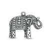 Thumbnail Image 0 of Oxidized Decorative Elephant Necklace Charm in Sterling Silver