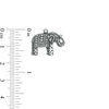 Thumbnail Image 2 of Oxidized Decorative Elephant Necklace Charm in Sterling Silver