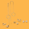 Thumbnail Image 1 of Bezel-Set Cubic Zirconia Solitaire Evil Eyelash Stud Earrings in 10K Gold