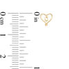 Thumbnail Image 2 of Double Loop Heart Stud Earrings in 10K Gold