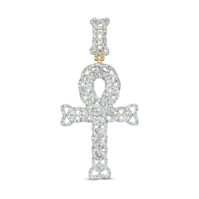 1/2 CT. T.W. Diamond Interlocking Ovals Ankh Cross Necklace 1/2 CT. T.W. Diamond Interlocking Ovals Ankh Cross Necklace