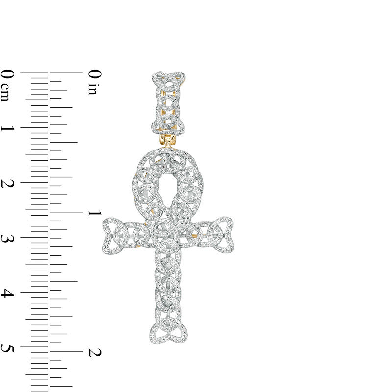 1/2 CT. T.W. Diamond Interlocking Ovals Ankh Cross Necklace 1/2 CT. T.W. Diamond Interlocking Ovals Ankh Cross Necklace