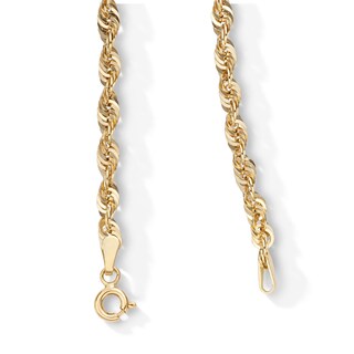 14K Hollow Gold Rope Chain Made in Italy - 24"