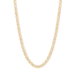 Made in Italy 075 Gauge Diamond-Cut Mariner Chain Necklace in 10K Hollow Gold - 20&quot;