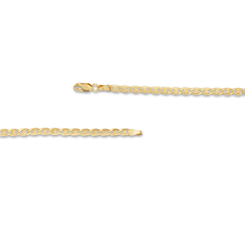 【h-man】SENTI RORO MARINA CHAIN GD Diamond-Cut Mariner Chain Necklace Hollow 14K Yellow Gold 20