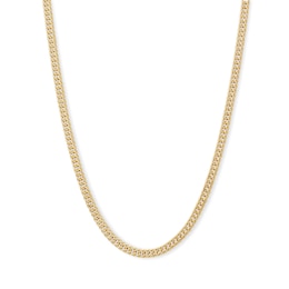 Made in Italy 050 Gauge Curb Chain Necklace in 10K Hollow Gold - 20&quot;