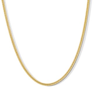 10K Hollow Gold Curb Chain Made in Italy