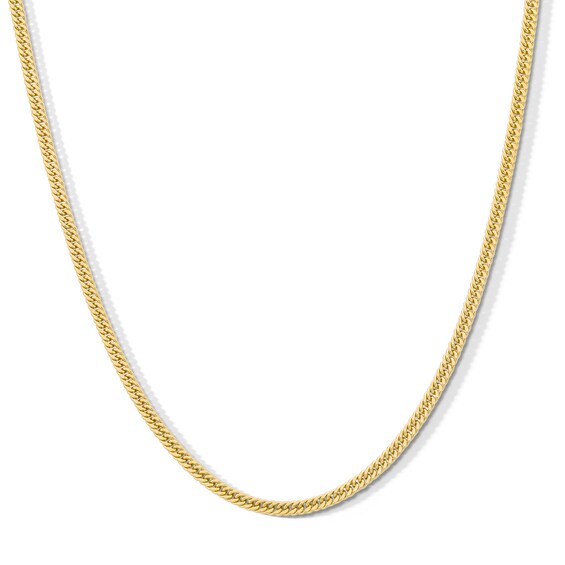 Made in Italy Gauge Curb Chain Necklace in 10K Hollow Gold