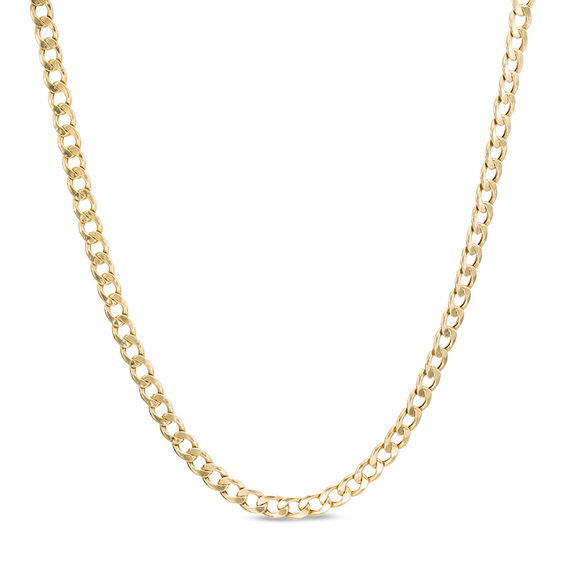 Made in Italy Gauge Hollow Curb Chain Necklace in 14K Gold