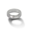 Thumbnail Image 0 of Cubic Zirconia Pavé Multi-Row Ring in Solid Sterling Silver