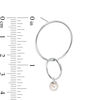 Thumbnail Image 2 of 5mm Simulated Pearl Double Interlocking Open Circle Drop Earrings in Sterling Silver