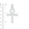 Thumbnail Image 1 of Cubic Zirconia Ankh Cross Necklace Charm in Solid Sterling Silver
