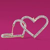 Thumbnail Image 1 of Made in Italy Crystal Heart Hoop Earrings in 10K Gold