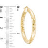 Thumbnail Image 2 of 4 x 30mm Diamond-Cut Disco Tube Hoop Earrings in 10K Gold
