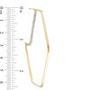 Thumbnail Image 2 of Crystal Geometric Hoop Earrings in 10K Gold Bonded Sterling Silver