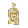 Thumbnail Image 1 of Cubic Zirconia Jesus Head Necklace Charm in 10K Gold