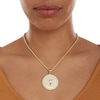 Thumbnail Image 2 of Cubic Zirconia Frame "Padre Nuestro" Prayer Medallion Necklace Charm in 10K Solid Two-Tone Gold