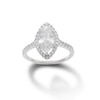 Thumbnail Image 0 of Marquise Cubic Zirconia Frame Ring in Solid Sterling Silver -  Size 7