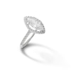 Thumbnail Image 1 of Marquise Cubic Zirconia Frame Ring in Solid Sterling Silver -  Size 7