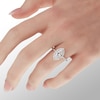 Thumbnail Image 3 of Marquise Cubic Zirconia Frame Ring in Solid Sterling Silver -  Size 7